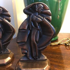 VINTAGE Art Moderne Elegant Lady Bookends